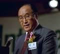 Reverend Sun Myung Moon dead at 92 The Rev. Sun Myung Moon speaks during the ... - AP861128011-344x307