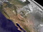 Handout satellite image of smoke and haze from forest fires over ...