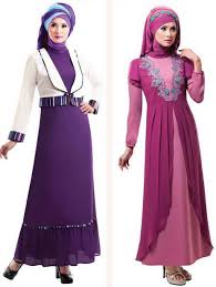 15 Gambar Baju Gamis Muslim Brokat Terbaru 2015