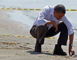 Pres. Obama Inspects the Damage