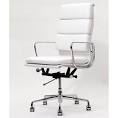 High Back White Leather Executive Office Chair | Overstock.
