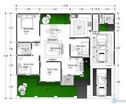 Desain Denah Rumah Minimalis Ukuran 9�?12 terbaru 2015
