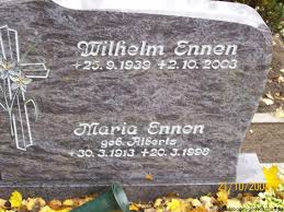 Grab von Wilhelm Ennen (25.09.1939-02.10.2003), Friedhof Plaggenburg