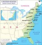 EAST COAST USA | Map of EAST COAST US with States