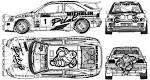 Carro Ford Escort Cosworth Rally : imagem miniatura da figura