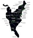 Best Adventure Towns: East Coast Map - National Geographic.