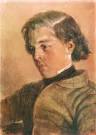 Adolph von Menzel: Portrait des Carl Johann Arnold, 1847; Farbige Kreiden ...