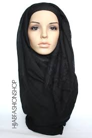 Lace Edge Hijab - Black | Maxi Hijab | Light Hijab | Buy Hijab ...