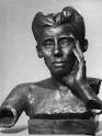 Een bronzen beeld van Elisabeth Eybers dat in opdracht van Albert Wessels in ... - jans100afst01ill39