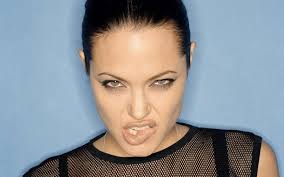 Angelina Jolie sexy sheer biting lip 1