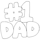 Number 1 Dad Coloring Pages of Father's Day | Coloring Pages Sheets