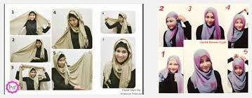 Gambar cara memakai jilbab pashmina simple sifon april jasmine ...