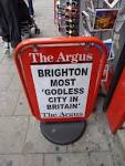 File:Brighton Most Godless City In Britain sign, Brighton, UK.JPG