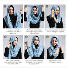Contoh Gambar Tutorial Hijab Modern Simpel Terbaru