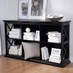 Belham Living Hampton Console Table Stackable Bookcase - Black ...