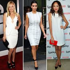 Celebrities in White Dresses and Black Shoes | POPSUGAR Fashion