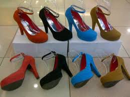ForeverShop Online: Jual Sepatu High Heels Beludru Rp 155.000