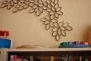 LotusHaus: Floral Wall Decor using recycled cardboard tubes
