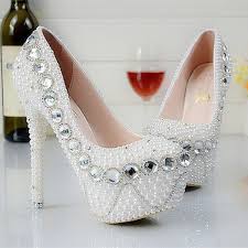 Free shipping beautiful wedding shoes Dream rhinestone high heels ...