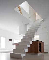 Added during a renovation by Dutch studio Laura Álvarez Architecture, the white steel stairs climb up ... - dezeen_Singel-by-Laura-Alvarez-Architecture-4