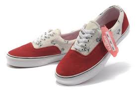 Red/White Classics Supreme Flies Pack Authentic Vans Shoes For W ...
