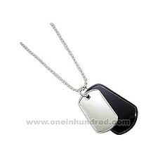 dog tag necklace Wholesale - Customized Printed Your Logo - Black---Dog-tag-necklace--5597748