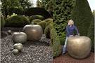 Ceramic art - fantastic Apple Sculptures as home or garden decor