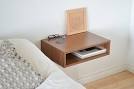 Floating end table set nightstands solid walnut by tealandgold
