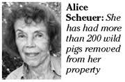 Her next-door neighbor, Alice Scheuer, was not surprised by the discovery since she has had several ...