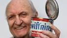 Hans Feldmeier, 87, shows off his 64-year-old tin of Swift's Bland Lard. - 226938-germany-us-food-lard-offbeat