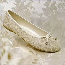 Bridal Shoes.net | Glamour Ballet Ivory Ballet Flats
