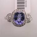 Tanzanite Ring - 2.13ct Tanzanite Oval with .40ctw Diamonds ...