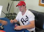 Captain America JOHN CARLSON Signs Autographs at Blood Drive