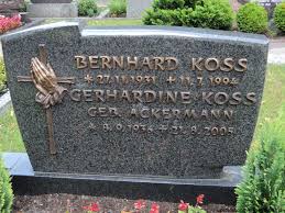 Grab von Bernhard Koss (27.11.1931-11.07.1994), Friedhof Veenhusen-