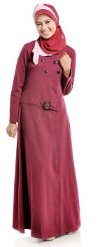 Busana Muslim Wanita (Gamis) Mutif 46 Merah Hati - Lanjar