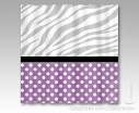 Purple Polka Dot Faded Zebra Print Shower Curtain