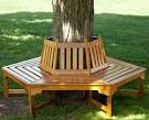 Durable wooden garden benches