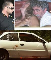 Gunned down ... Peter Zervas, top left, has been shot while getting out of his car, bottom. Top right, his mother is seen on the balcony of their unit. - 420-bikies-420x0