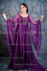 2016 New Arrival Purple Evening Dresses Arabic Dubai Abaya Kaftan ...