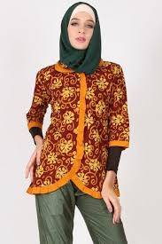 Inspirasi Model Baju Kerja Batik Muslim Modern | DESAIN BAJU ...