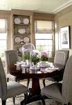 Oak Wood Dining Room Inspiration Set: Grey Chairs Dining Room Idea ...