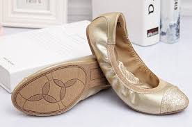 Best Seling Foldable Ballet Flat Shoes Elegant Women Gold Color ...