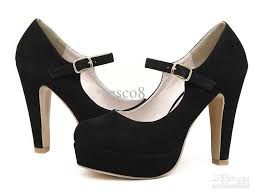 Fashion Women High Heels Black The Matte Velvet Straps Single ...