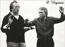 René Kollo 1987 bei Proben mit dem Opernregisseur Harry Kupfer; Copyright Virginia Shue