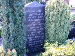 Grabstein von Johann Evers (22.05.1863-19.06.1937), Friedhof Engerhafe. Häufige Nachnamen auf diesem Friedhof: