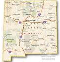 New Mexico county maps cities towns full color