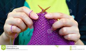 Hands knitting