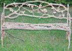 Iron <b>garden bench</b> with tree branch <b>design</b> | Mary Suding Antiques