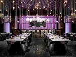 Luxury Restaurant Interior Design Ideas With Purple Stripped Wall ...
