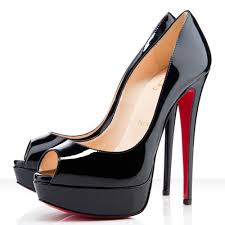 Patent Leather Peep Toe Platform Pumps Black High Heel Shoes ...
